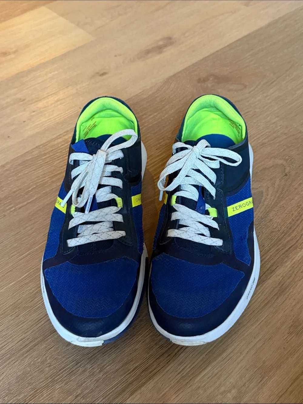 Cole Haan Blue & Neon Green ZERØGRAND Sneakers